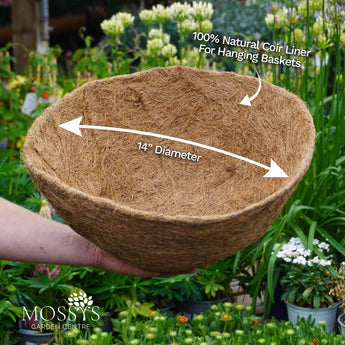 all natural coir liner for hanging baskets 14 inch