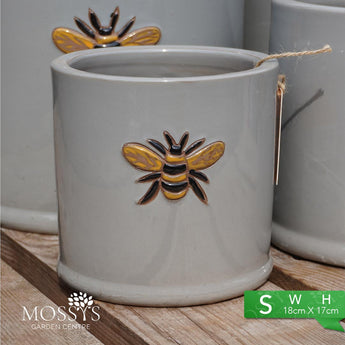 Small grey bee kind bee pot