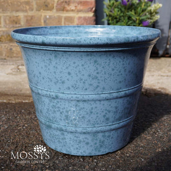 Blue Liberty Outdoor Plastic Pot 35cm Woodlodge