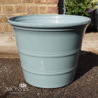 Light Blue Liberty Outdoor Plastic Pot 35cm Woodlodge