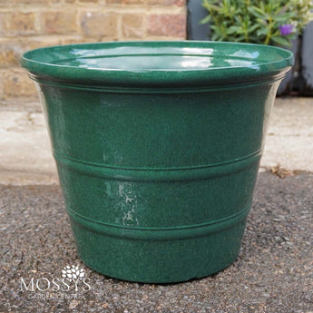 Racing Green Liberty Outdoor Plastic Pot 35cm Woodlodge
