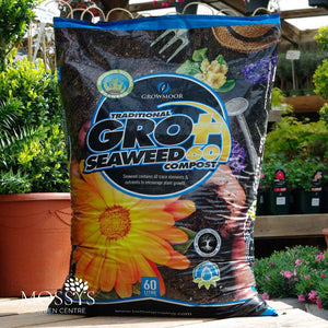 Traditional GRO+ Seaweed60 Compost 60L (2 For £12)