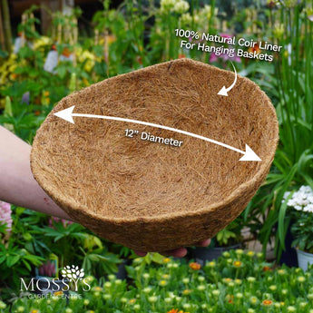 all natural coir coco hanging basket liner 12" 