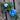 hand made holly cross with blue ribbon