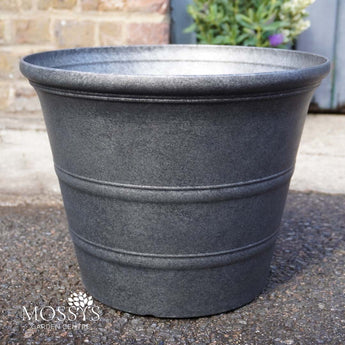 Pewter Liberty Outdoor Plastic Pot 35cm Woodlodge