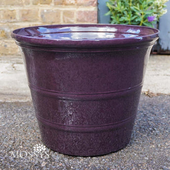 Burgundy Liberty Outdoor Plastic Pot 35cm Woodlodge