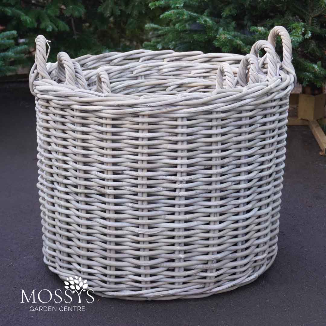 Round Wicker Round Wicker Rattan Home Storage Baskets – Mossys Garden Centre