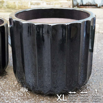 Kraken Stripe Pots | Frost Proof Glazed Planter xl