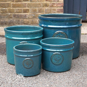 blossom orchard teal cylinder pot set frost proof