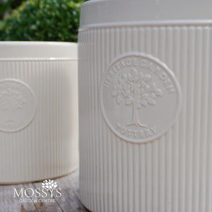 Cream Henry Cylinder Pots Heritage Garden Planters