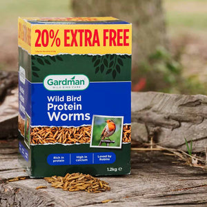 Gardman Wild Bird Dried Protein Worms 1.2kg