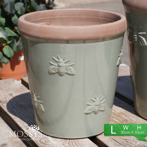 Dipped Green Bumble Bee Garden Planters | Bee Kind Pots
