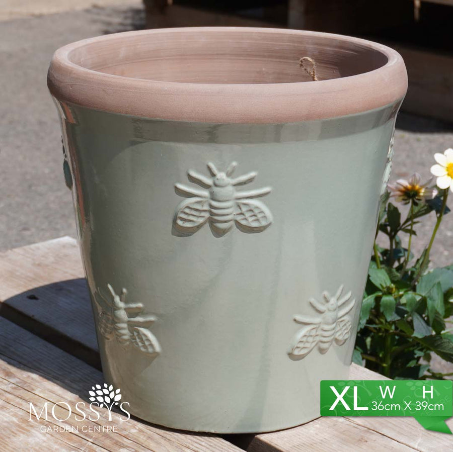 Dipped Green Bumble Bee Garden Planters | Bee Kind Pots