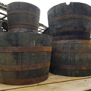Rustic Oak Barrel Half