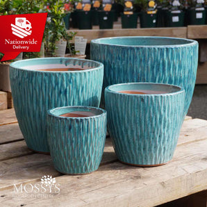 Frost Proof Glazed Cameron Pots 'Teal'